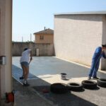 Peinture de la future piste